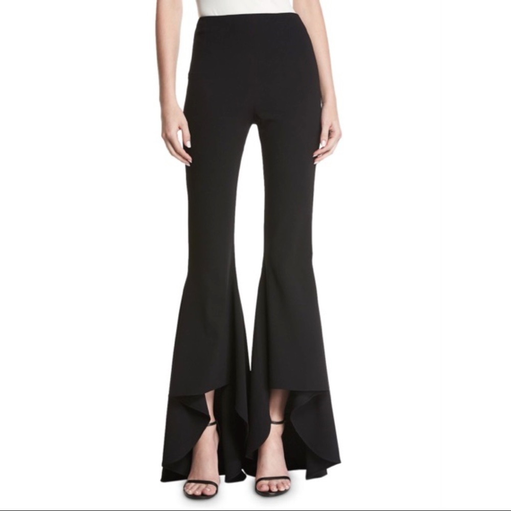 Alice & Olivia Jinny Ruffle High Low Hem Pant
